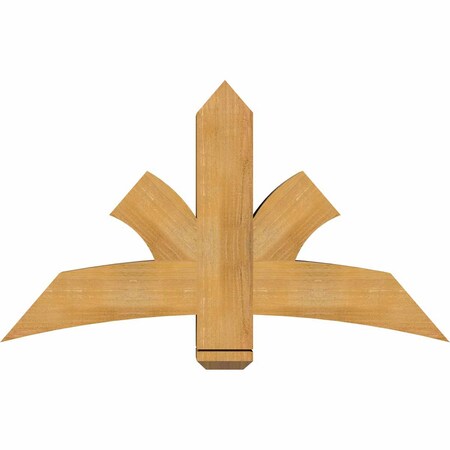 Ekena Millwork Davenport Rough Sawn Timber Gable Bracket, Western Red Cedar, 48"W x 28"H x 6"D x 6"F, 14/12 Pitch GBW048X28X0606DAV00RWR